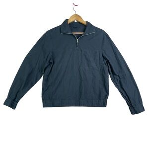 COS Women Quarter Zip Long Sleeve Jacket Black Small Pullover